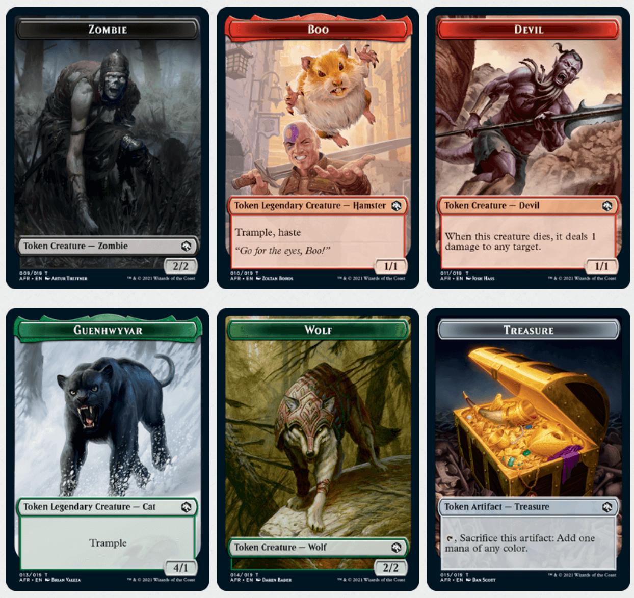 Magic: The Gathering Tokens For Adventures in the Forgotten Realms Revealed