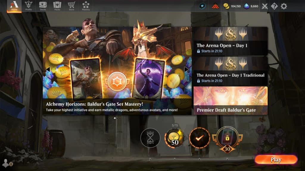 MTG Arena's updated UI