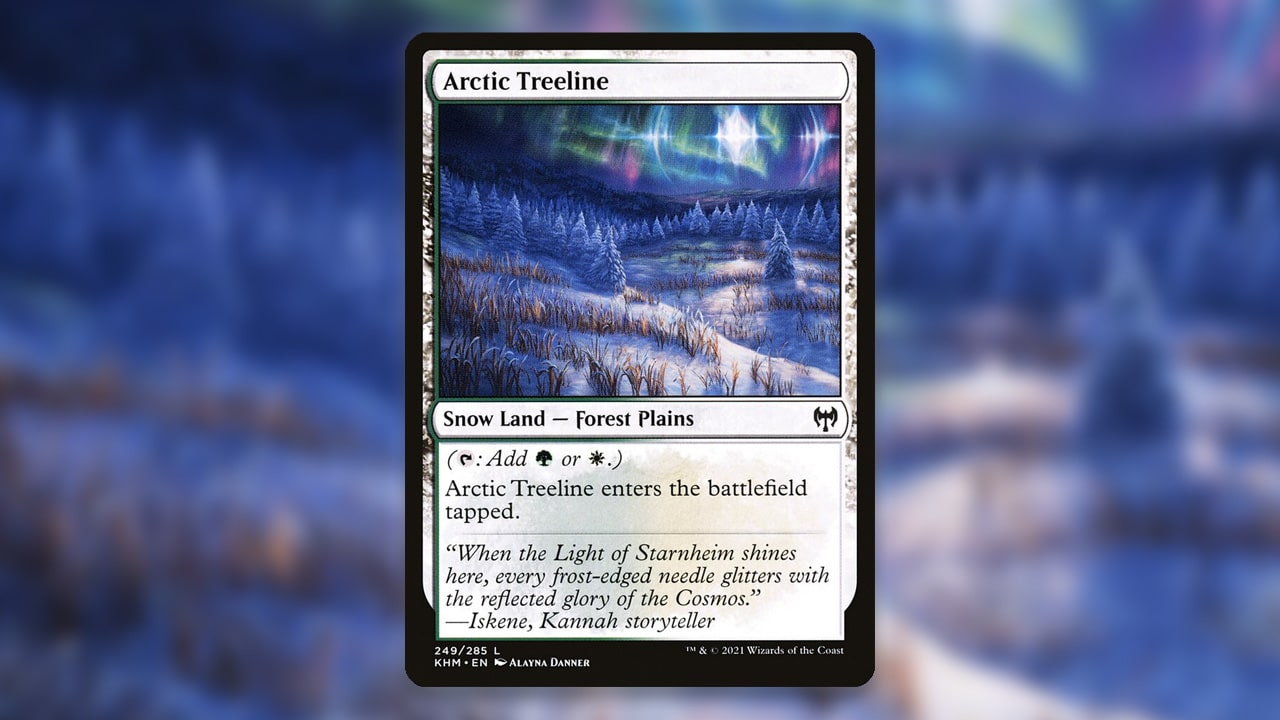 Magic The Gathering Illustration Of A Snowy Landscape With Stone Arches