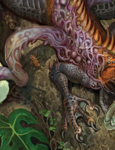 Basking Broodscale | Modern Horizons 3 | Art by Caio Monteiro