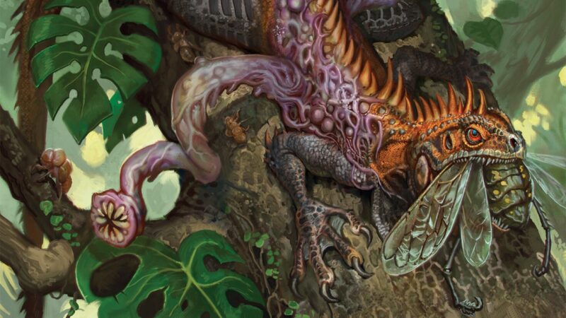 Basking Broodscale | Modern Horizons 3 | Art by Caio Monteiro