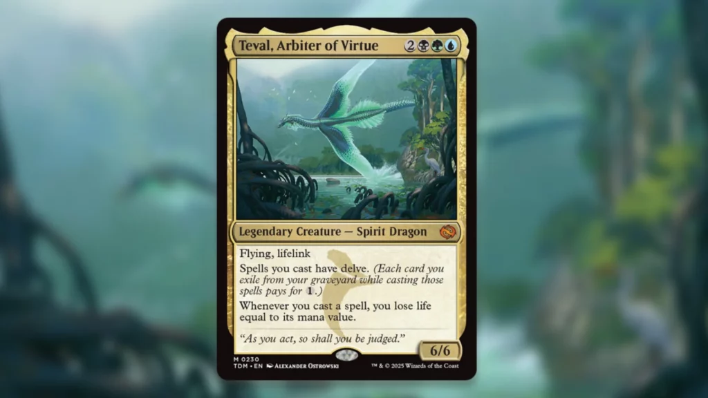 Best Commanders Tarkir Dragonstorm Teval Arbiter of Virtue