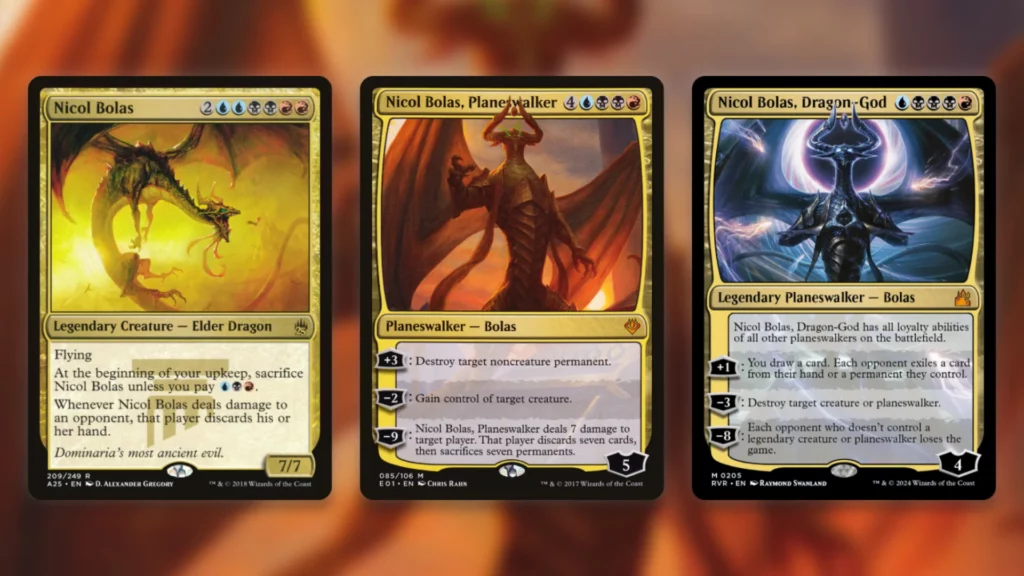 Past Nicol Bolas Cards