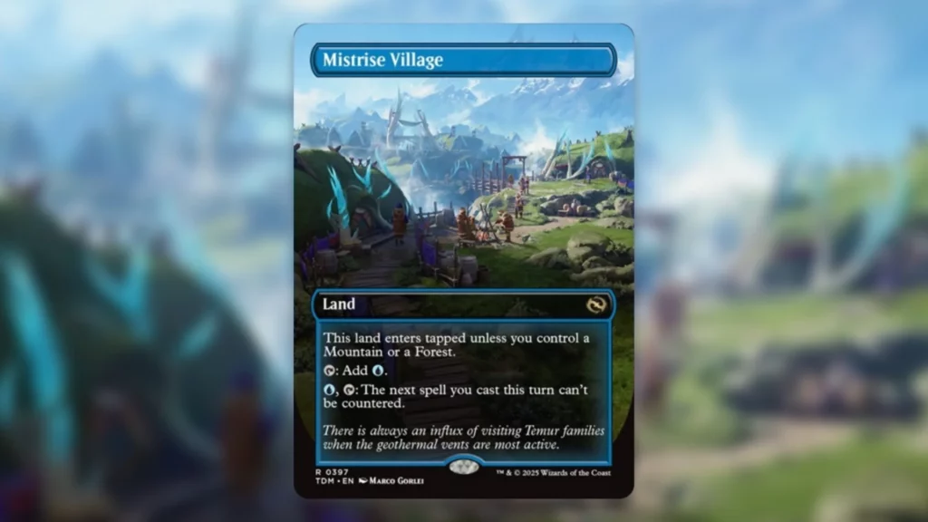 Tarkir Dragonstorm Rare Land Cycle Mistrise Village
