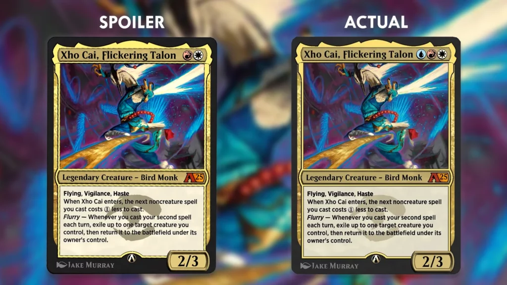 Xho Cai, Flickering Talon Misprint