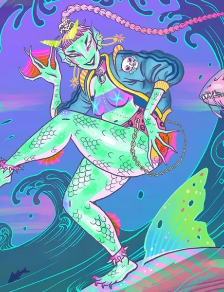 Master of Waves | Secret Lair | Art by Lauren YS