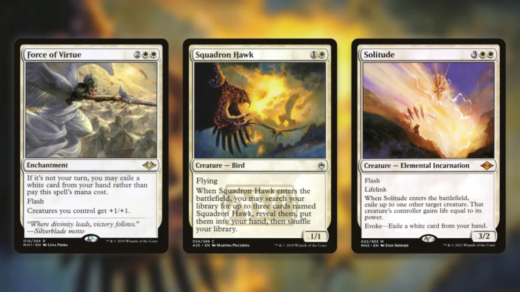 Mono White Death and Taxes Legacy Squadron Hawk