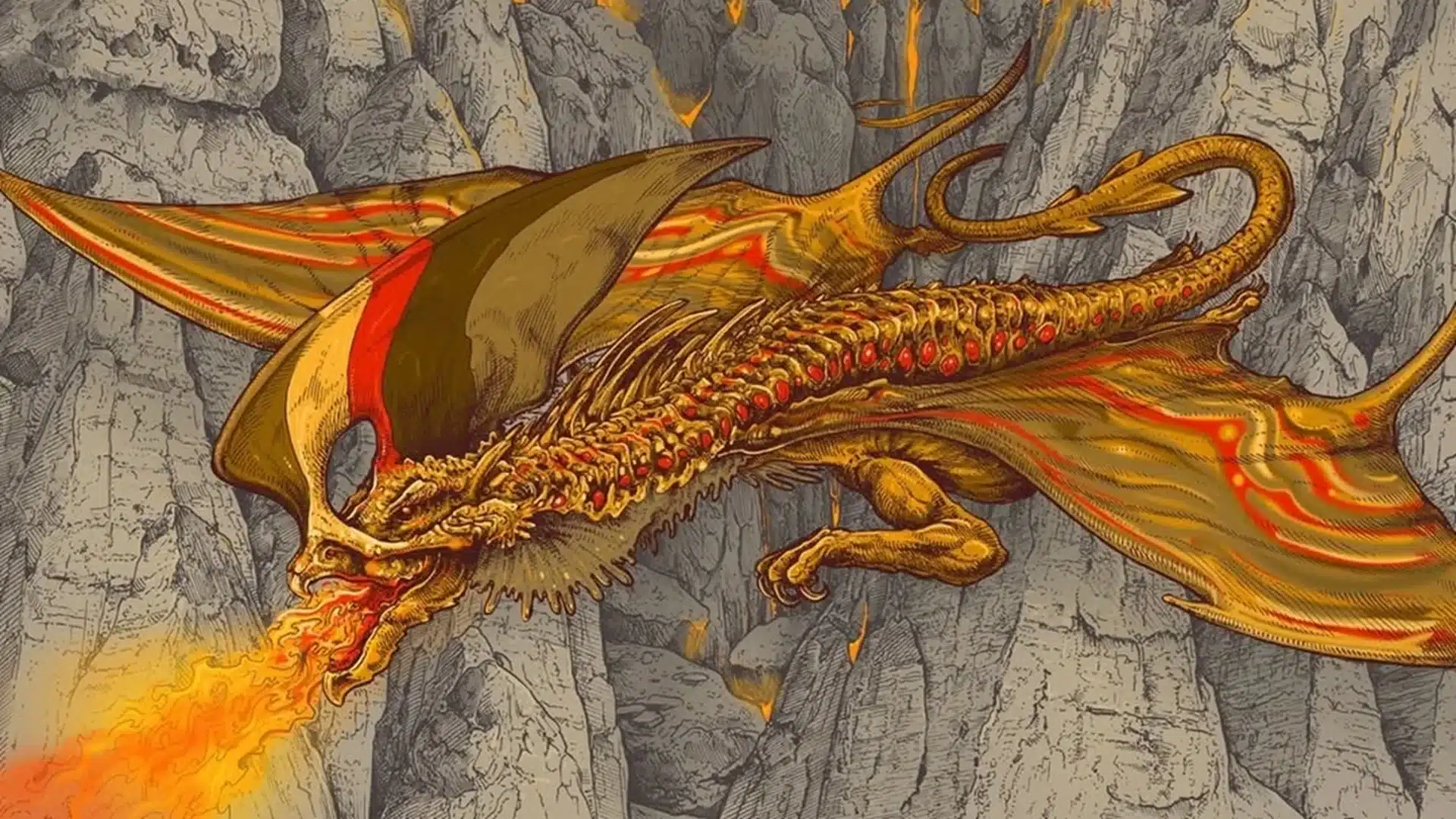 Magmatic Hellkite | Tarkir: Dragonstorm | Art by Raf/too Many Skulls