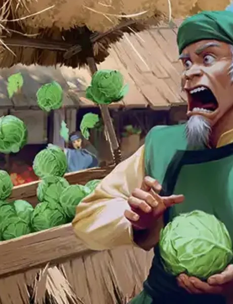 Unlucky Cabbage Merchant | Promo Cards | Art by Thomas Chamberlain-Keen