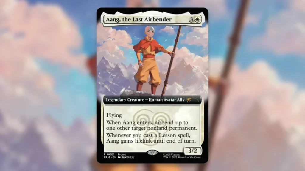 Unannounced MTG Avatar Promos Aang the Last Airbender