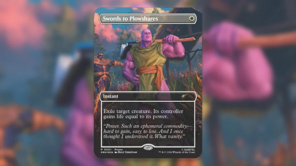 PSA Swords to Plowshares MTG Thanos Promo