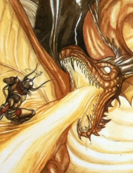 Ancient Copper Dragon | Final Fantasy - Through the Ages | Art by Yoshitaka Amano