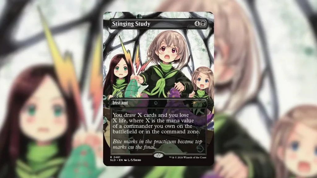 MTG Stinging Study Secret Lair