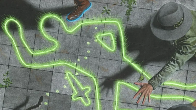 Chalk Outline | Murders at Karlov Manor | Art by Julia Griffin