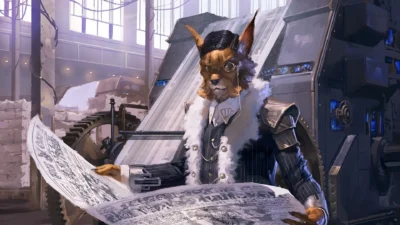 Denry Klin, Editor in Chief | Streets of New capenna Commander Decks | Art by Aaron J. Riley