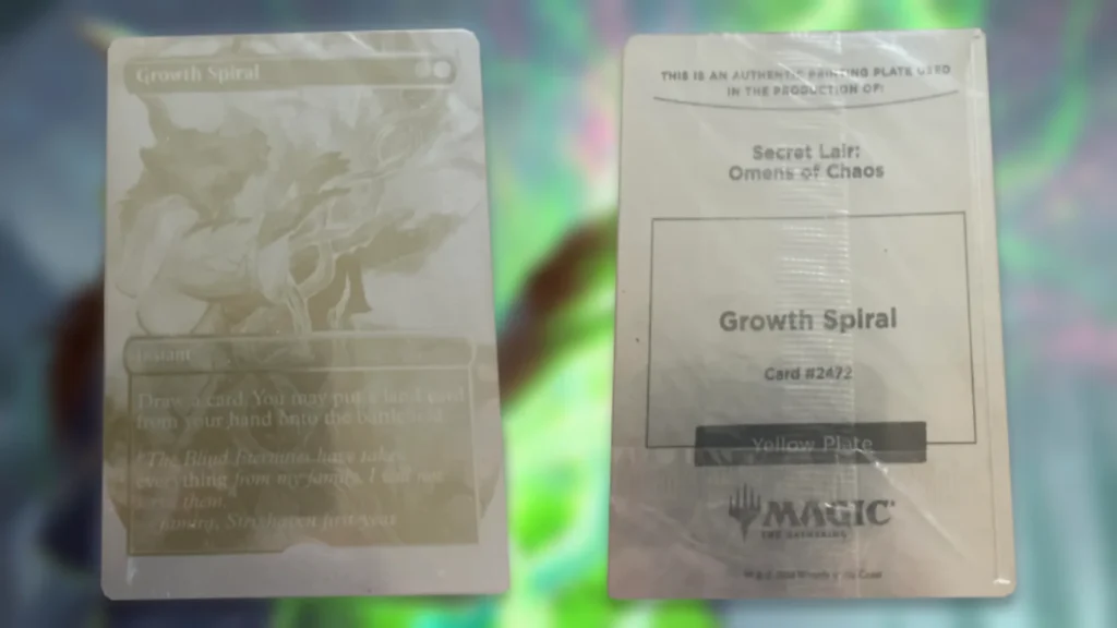 Growth Spiral Printing Plate MTG