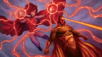 The Vision and Scarlet Witch | Marvel Super Heroes Jumpstart | Art by Tyler Walpole