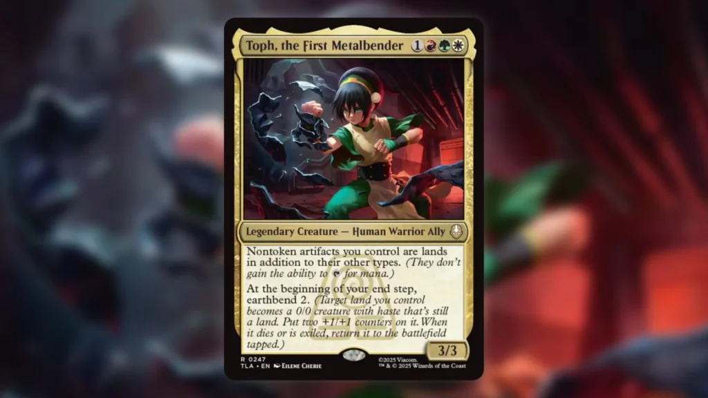 Best MTG Artifact Commanders Toph the First Metalbender