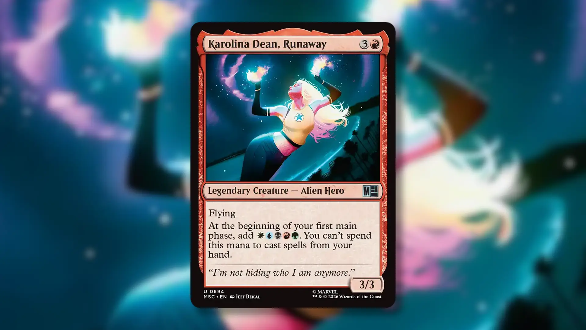 MTG Karolina Dean, Runaway