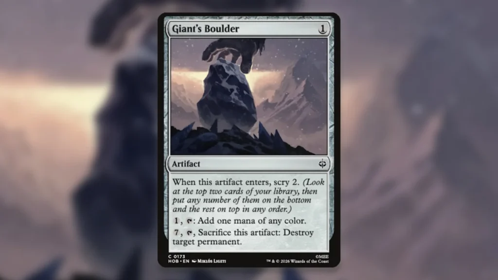 MTG The Hobbit Spoilers July 27th Giant's Boulder