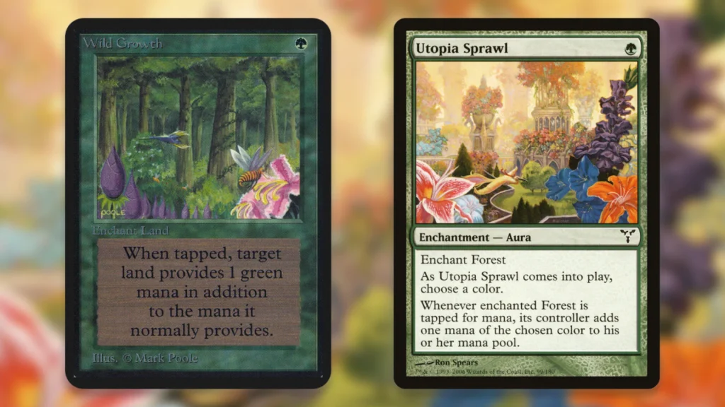 Best Auras MTG Wild Growth Utopia Sprawl