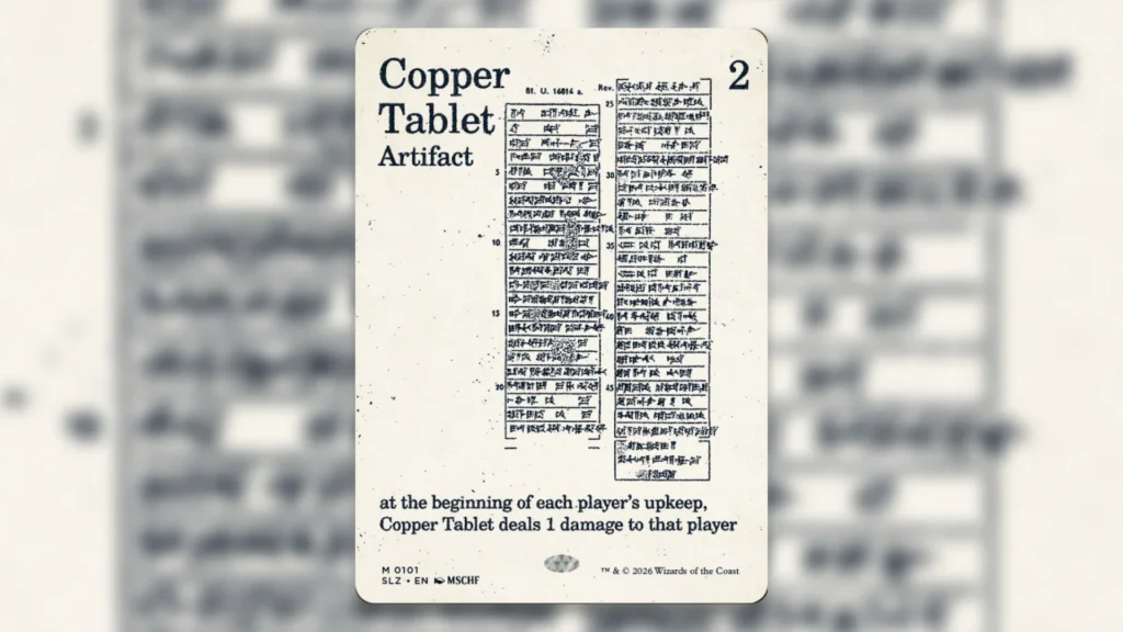 Most Expensive MTG Cards The Zeta Set Copper Tablet