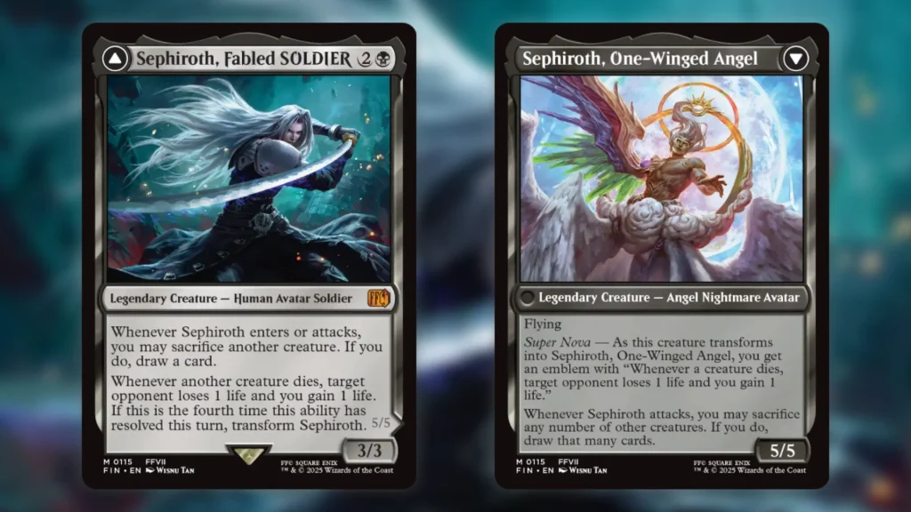 Best MTG Aristocrats Commanders Sephiroth Fabled SOLDIER One-Winged Angel