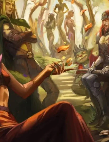 MTG Asssemble the Players | Murders at Karlov Manor | Art by Evyn Fong