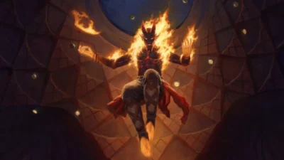 Yusri, Fortune's Flame | Modern Horizons 2 | Art by Steven Belledin