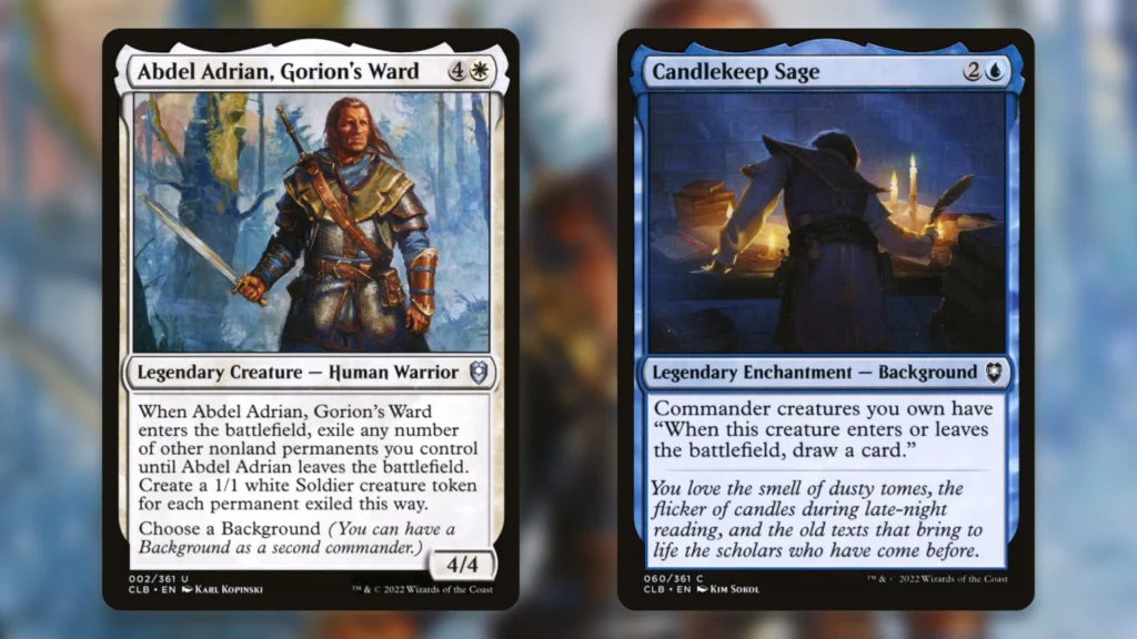 Best MTG Blink Commanders Abdel Adrian Gorion's Ward Candlekeep Sage