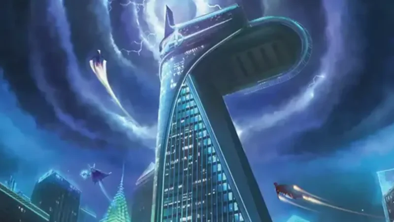 MTG Command Tower | Secret Liar Promo | Art by Leon Tukker